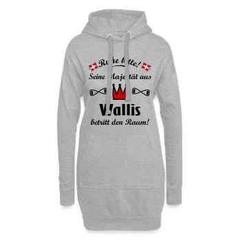 Walliser Majestäten - Hoodie-Kleid - Grau meliert - Vorne