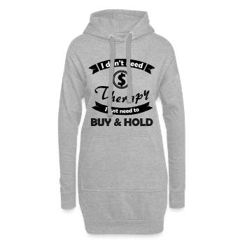 Investissement thérapeutique - Sweat-shirt à capuche long Femme - gris chiné - Devant