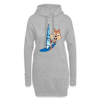 EICHHÖRNCHEN - WINDSURFER - SURFER - WASSERSPORT - Hoodie-Kleid - Grau meliert - Vorne