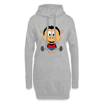 SCHAF - GEWICHTHEBER - BODYBUILDING - FITNESS - Hoodie-Kleid - Grau meliert - Vorne