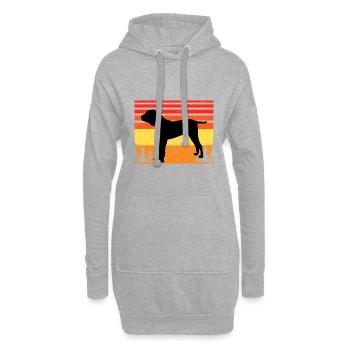 Kumaon Mastiff Hund Lover Silhouette Vintage Sonnenuntergang - Hoodie-Kleid - Grau meliert - Vorne