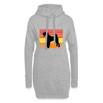 Lakeland Terrier Dog Lover Silhouette Retro Sunset - Sweat-shirt à capuche long Femme - gris chiné - Devant