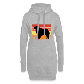 Kuvasz Dog Lover Silhouette Vintage Sunset - Sweat-shirt à capuche long Femme - gris chiné - Devant