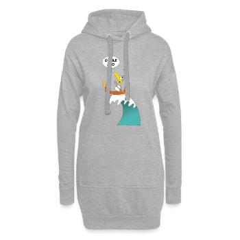 MÖWE - ITALIEN - GONDOLIERE - SURFER - O SOLE MIO - Hoodie-Kleid - Grau meliert - Vorne