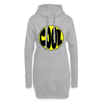 cool schwarz auf gelb im comicstil - Hoodie-Kleid - Grau meliert - Vorne