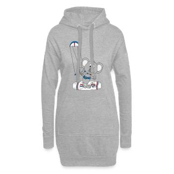 KOALA - KITE - KITESURFEN - KITESURFER - KITEN - Hoodie-Kleid - Grau meliert - Vorne