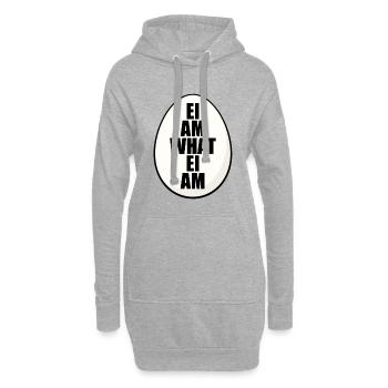 EI AM WHAT EI AM - EI - OSTEREI - EIER - OSTERN - Hoodie-Kleid - Grau meliert - Vorne