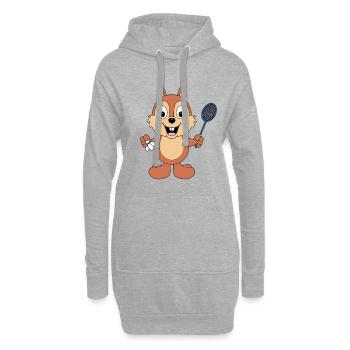 EICHHÖRNCHEN - BADMINTON - FEDERBALL - SPORT - Hoodie-Kleid - Grau meliert - Vorne
