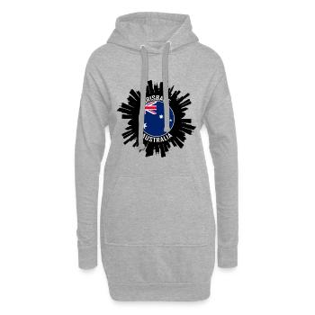 Brisbane Skyline Australien Flagge Reise Souvenir - Hoodie-Kleid - Grau meliert - Vorne