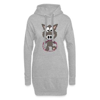 WILDSCHWEIN - SPRINGSEIL - SEILSPRINGEN - TIER - Hoodie-Kleid - Grau meliert - Vorne