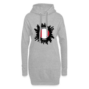Arequipa Skyline Peru Flagge Reise Souvenir - Hoodie-Kleid - Grau meliert - Vorne