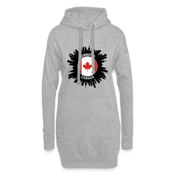 Winnipeg Skyline Kanada Flagge Reise Souvenir - Hoodie-Kleid - Grau meliert - Vorne