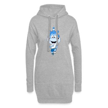 EINHORN - SPORT - LAUFEN - FITNESS - JOGGEN - Hoodie-Kleid - Grau meliert - Vorne