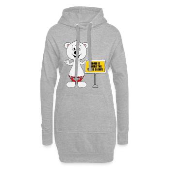 EISBÄR - SHAKA - SURFER - KITER - HOME IS WHERE... - Hoodie-Kleid - Grau meliert - Vorne
