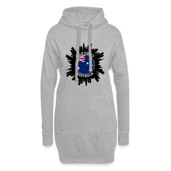 Gold Coast Skyline Australien Flagge Reise Souvenir - Hoodie-Kleid - Grau meliert - Vorne