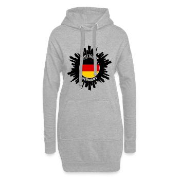 Stuttgart Skyline Deutschland Flagge Reisesouvenir - Hoodie-Kleid - Grau meliert - Vorne