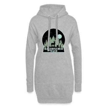Bayrischer Wald - Hoodie-Kleid - Grau meliert - Vorne