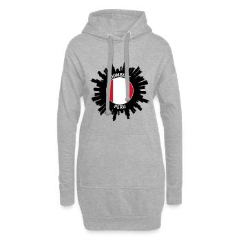 Chimbote Skyline Peru Flagge Reise Souvenir - Hoodie-Kleid - Grau meliert - Vorne