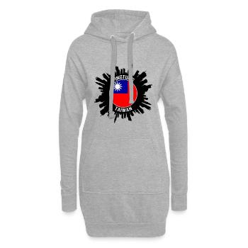 Pingtung Skyline Taiwan Flag Souvenir de voyage - Sweat-shirt à capuche long Femme - gris chiné - Devant