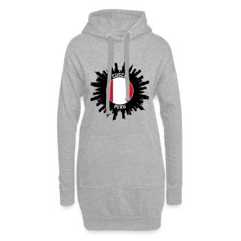 Cusco Skyline Peru Flagge Reise Souvenir - Hoodie-Kleid - Grau meliert - Vorne