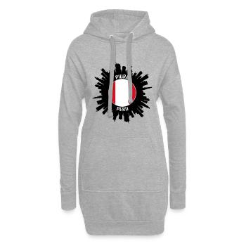 Piura Skyline Peru Flagge Reise Souvenir - Hoodie-Kleid - Grau meliert - Vorne