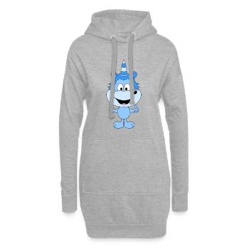EINHORN - SUPER - GUT - KIND - BABY - TIERISCH - Hoodie-Kleid - Grau meliert - Vorne
