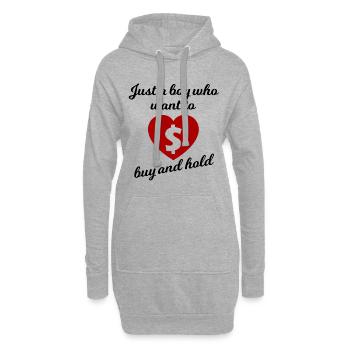 Der Aktien Liebhaber - Hoodie-Kleid - Grau meliert - Vorne