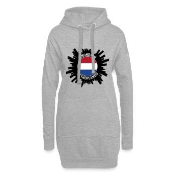 Eindhoven Skyline Pays-Bas Flag Souvenir de voyage - Sweat-shirt à capuche long Femme - gris chiné - Devant