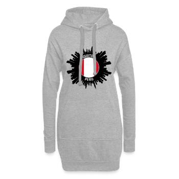Iquitos Skyline Peru Flagge Reise Souvenir - Hoodie-Kleid - Grau meliert - Vorne