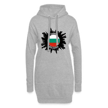 Varna Skyline Bulgarien Flagge Reise Souvenir - Hoodie-Kleid - Grau meliert - Vorne