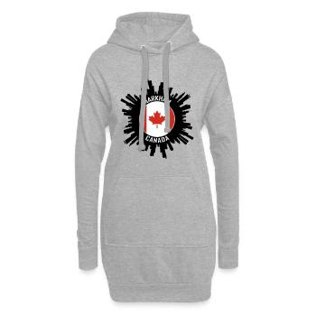 Souvenir de voyage Markham Skyline Canada Flag - Sweat-shirt à capuche long Femme - gris chiné - Devant