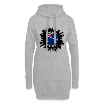Newcastle Skyline Australien Flagge Reisesouvenir - Hoodie-Kleid - Grau meliert - Vorne