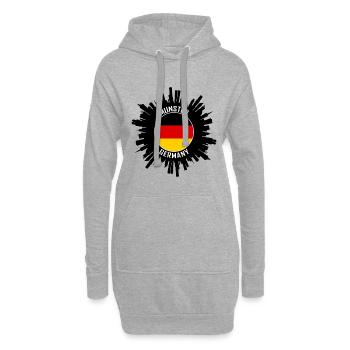 Munster Skyline Deutschland Flagge Reise Souvenir - Hoodie-Kleid - Grau meliert - Vorne