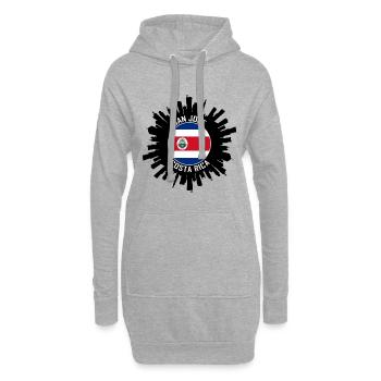 San Jose Skyline Costa Rica Flagge Reise-Souvenir - Hoodie-Kleid - Grau meliert - Vorne