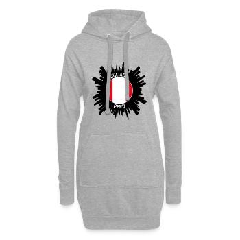 Juliaca Skyline Peru Flagge Reise-Souvenir - Hoodie-Kleid - Grau meliert - Vorne