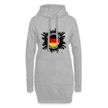 Gelsenkirchen Skyline Deutschland Flagge Reise-Souvenir - Hoodie-Kleid - Grau meliert - Vorne