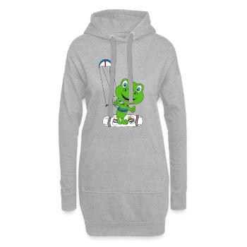 KITEN - KITE - KITESURFEN - KITESURFER - DINO - Hoodie-Kleid - Grau meliert - Vorne