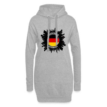 Magdeburg Skyline Deutschland Flagge Reise-Souvenir - Hoodie-Kleid - Grau meliert - Vorne
