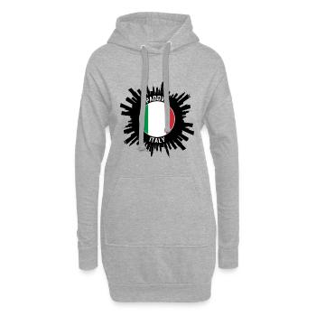 Padua Skyline Italien Flagge Reise-Souvenir - Hoodie-Kleid - Grau meliert - Vorne