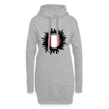 Cajamarca Skyline Peru Flagge Reise-Souvenir - Hoodie-Kleid - Grau meliert - Vorne