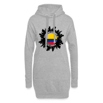 Barrancabermeja Skyline Kolumbien Flagge Reiseziel - Hoodie-Kleid - Grau meliert - Vorne