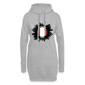 Ayacucho Skyline Peru Flagge Reise-Souvenir - Hoodie-Kleid - Grau meliert - Vorne