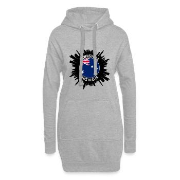 Townsville Skyline Australie Flag Souvenir de voyage - Sweat-shirt à capuche long Femme - gris chiné - Devant
