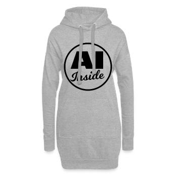 Intelligenz für alle - Hoodie-Kleid - Grau meliert - Vorne