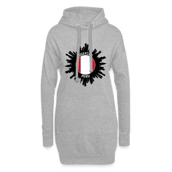 Huaycan Skyline Peru Flagge Reise-Souvenir - Hoodie-Kleid - Grau meliert - Vorne
