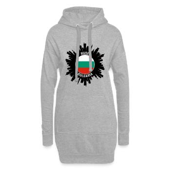 Ruse Skyline Bulgarien Flagge Reise Souvenir - Hoodie-Kleid - Grau meliert - Vorne