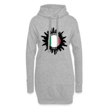 Ravenna Skyline Italie Flag Souvenir de voyage - Sweat-shirt à capuche long Femme - gris chiné - Devant