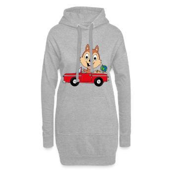 EICHHÖRNCHEN - AUTO - REISE - WELTENBUMMLER - Hoodie-Kleid - Grau meliert - Vorne