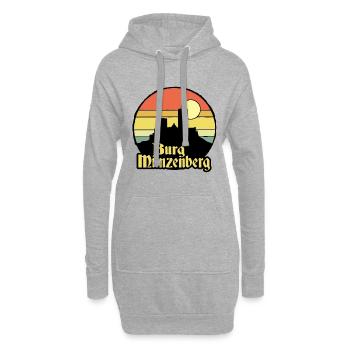 Burg Münzenberg - Hoodie-Kleid - Grau meliert - Vorne