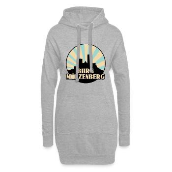 Burg Münzenberg - Hoodie-Kleid - Grau meliert - Vorne